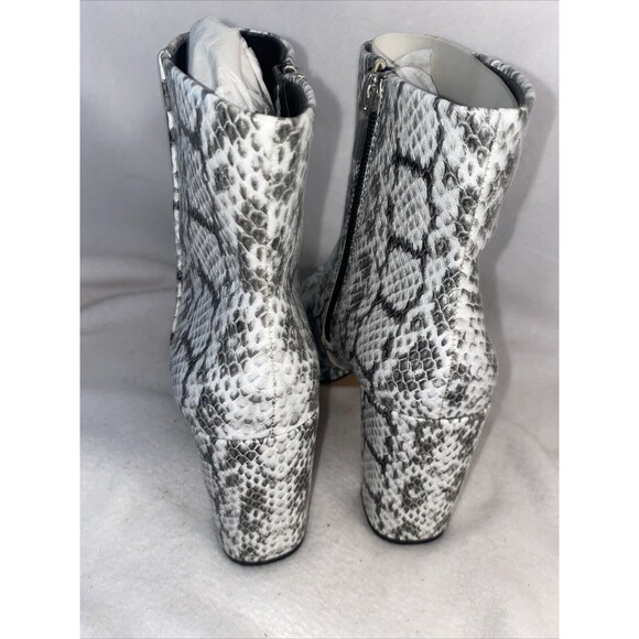 Justfab bootie Snake Platform 10 Animal Ankle Boot Francine Zip Sexy NWOT 8.5 - Picture 4 of 8